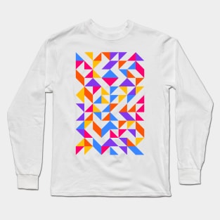 Creative Geometric Colourful Triangle Pattern #9 Long Sleeve T-Shirt